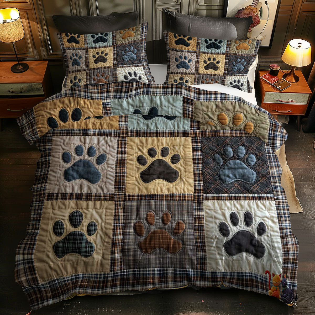 Dog Paw WN0710081CL Duvet Cover Set