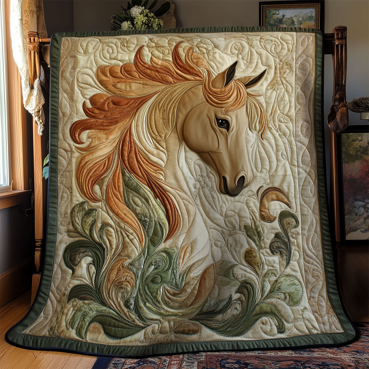 Abstract Horse WY1001100CL Quilt