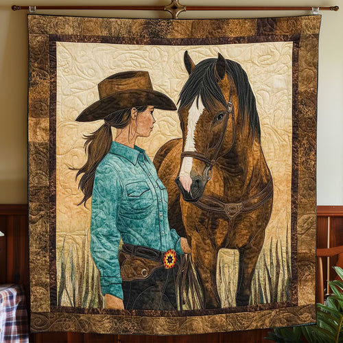 Cowboy Girls Horse WP1511004CL Quilt