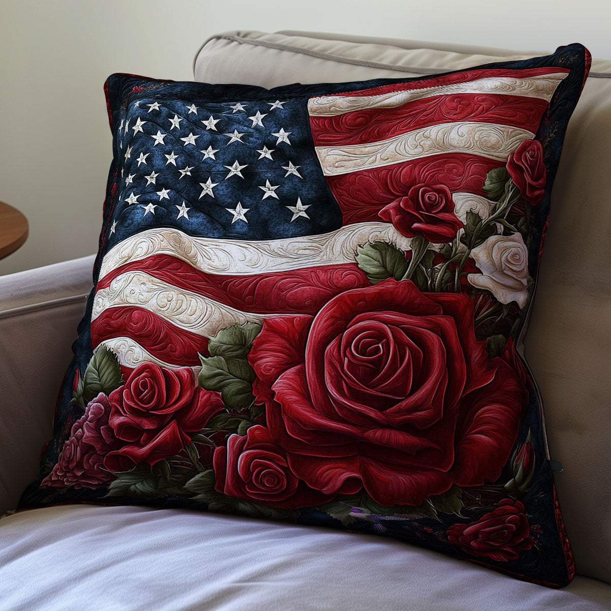 Red Rose America WY2911074CL Quilt Pillow Case