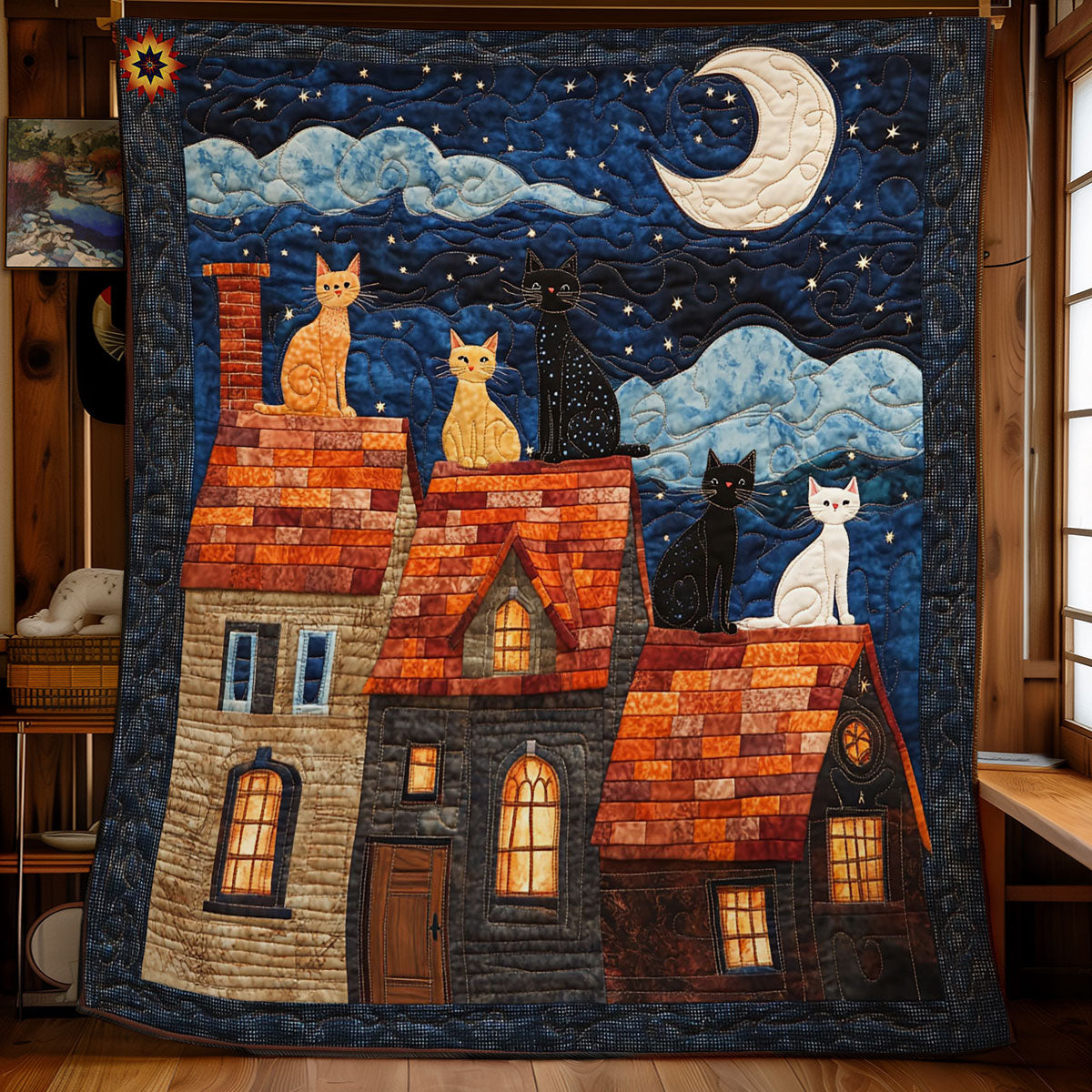 Night Of Cat WY2211029CL Quilt