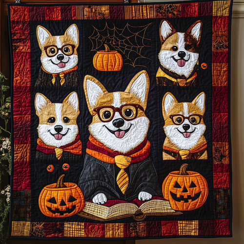Corgi's Spooky Book WN2409015CL Quilt