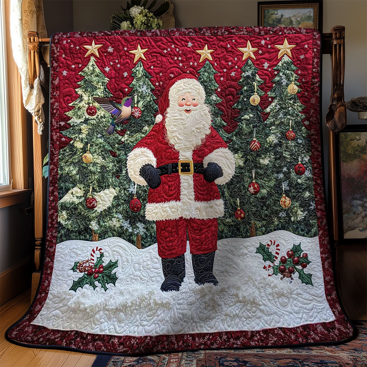 Santa’s Christmas Forest WN1212031CL Quilt