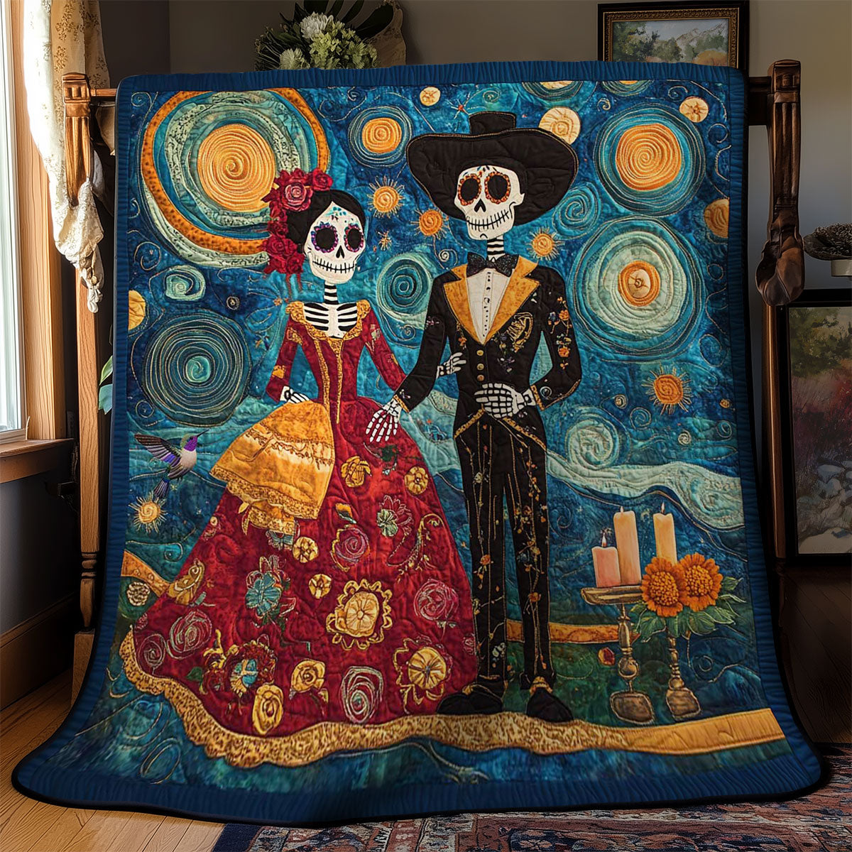 Day Of The Dead Celestial WN2810023CL Quilt