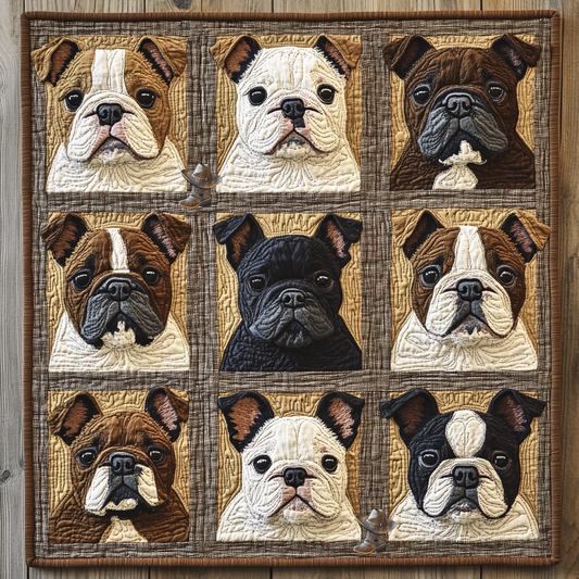 Love French Bulldogs XR0912010CL Quilt