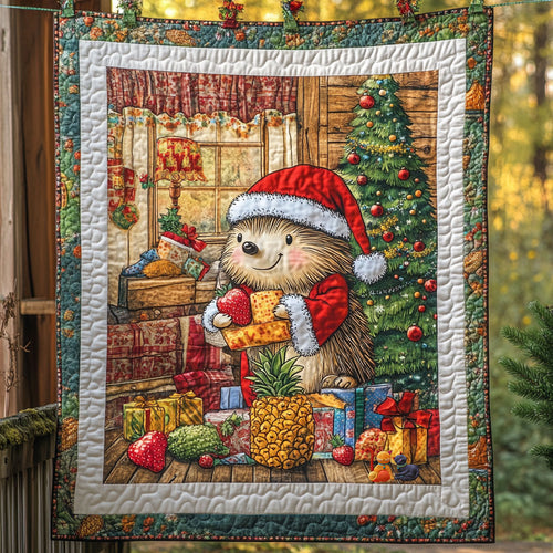 Hedgehog Christmas WT2610025CL Quilt