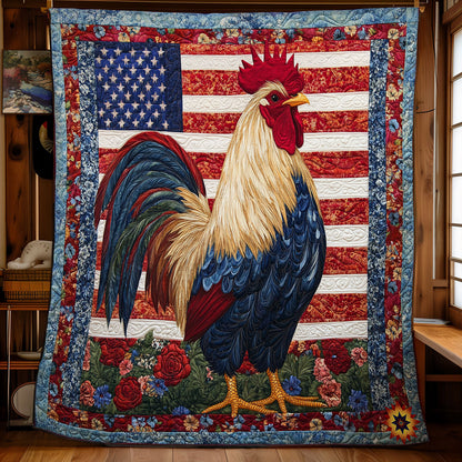 America Rooster WY2111042CL Quilt