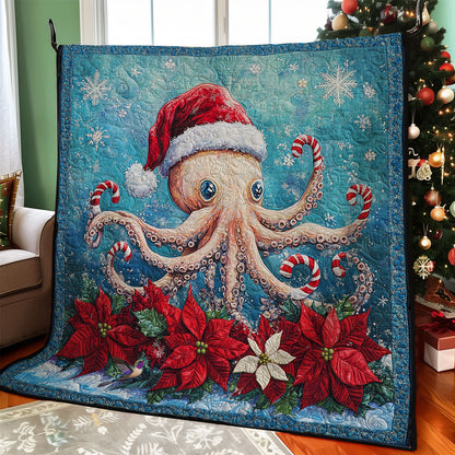 Christmas Poinsettia Octopus WY1311032CL Quilt
