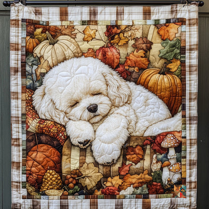 Sleeping Bichon Frise WU0811004CL Quilt