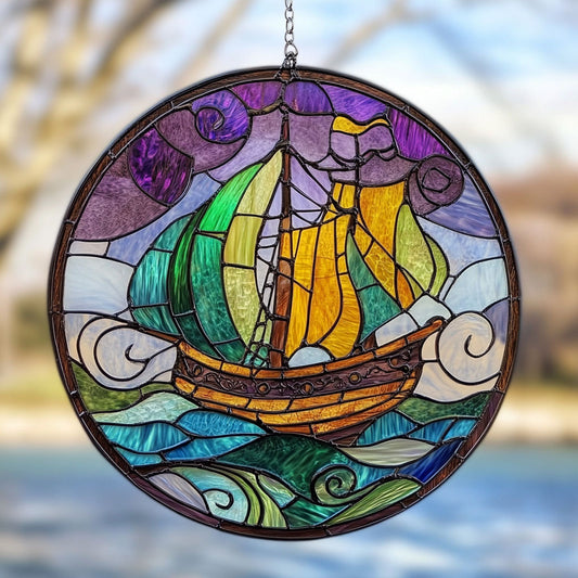 Glorious Sailboat WY2801036CL Suncatcher