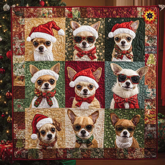 Cool Chihuahua Christmas WN0711011CL Quilt