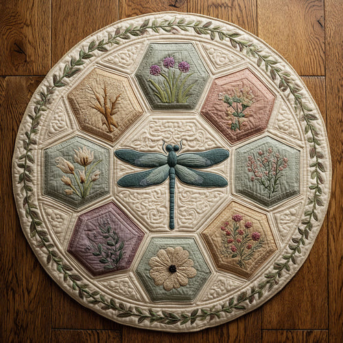 Dragonfly Dream CW0509005CL Quilted Round Mat