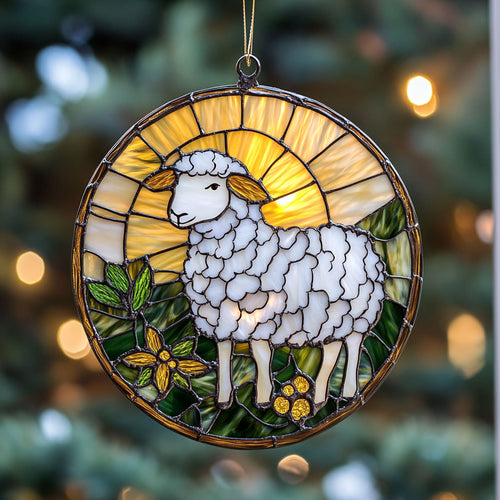 Sheep In Sun WY2202211CL Suncatcher