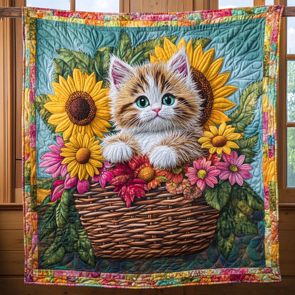Cat And Basket CP2605033CL Quilt