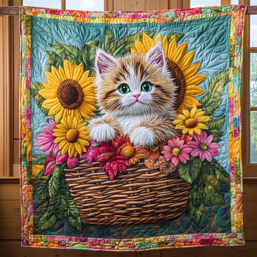 Cat And Basket CP2605033CL Quilt