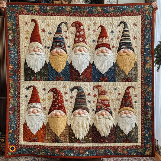 Winter Christmas Gnomes WY281022CL Quilt