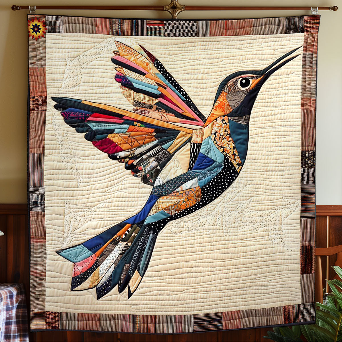 Portrait Pathwork Hummingbird WY1012042CL Quilt