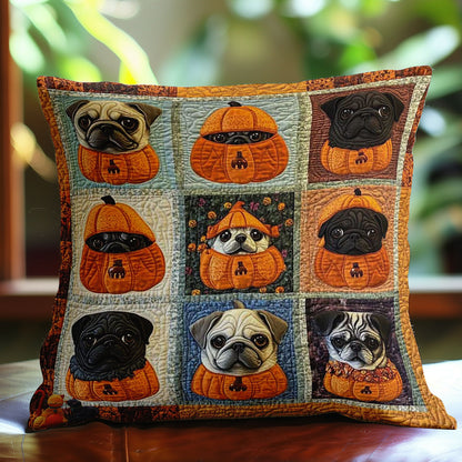 Bulldog Pumpkin Cute WN0310091CL Quilt Pillow Case