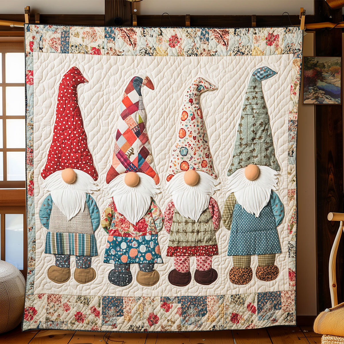 Gnome Gathering WJ1501010CL Quilt