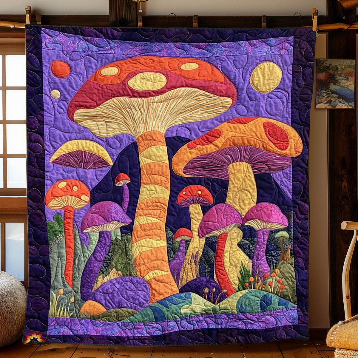 Whimsical Mushroom WJ1912039CL Quilt