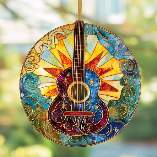 Sun And Guitar WY2202221CL Suncatcher