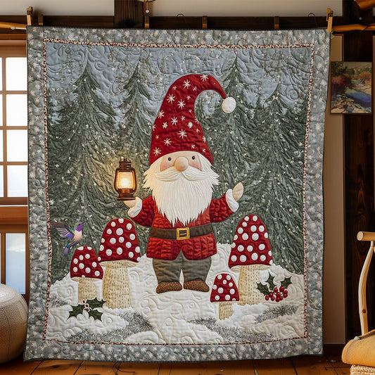 Mushroom Gnome Noel WN0512055CL Quilt