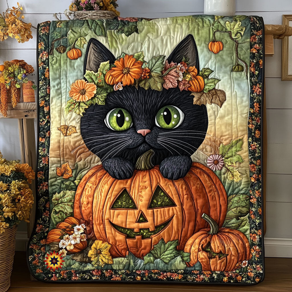 Cat Pumpkin WX0911007CL Quilt