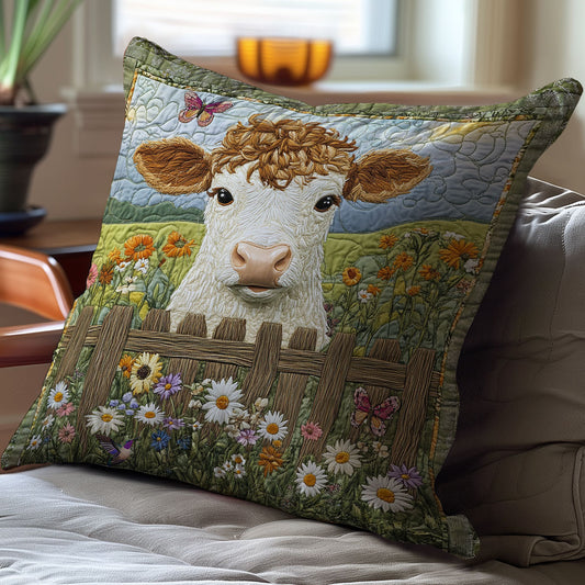 Baby Cow In Highland WY2512065CL Quilt Pillow Case