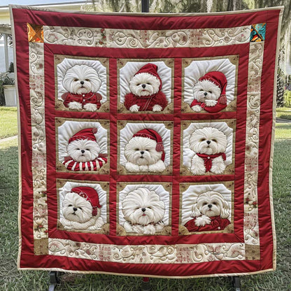 Bichon Frise Snuggle Time WN1110041CL Quilt