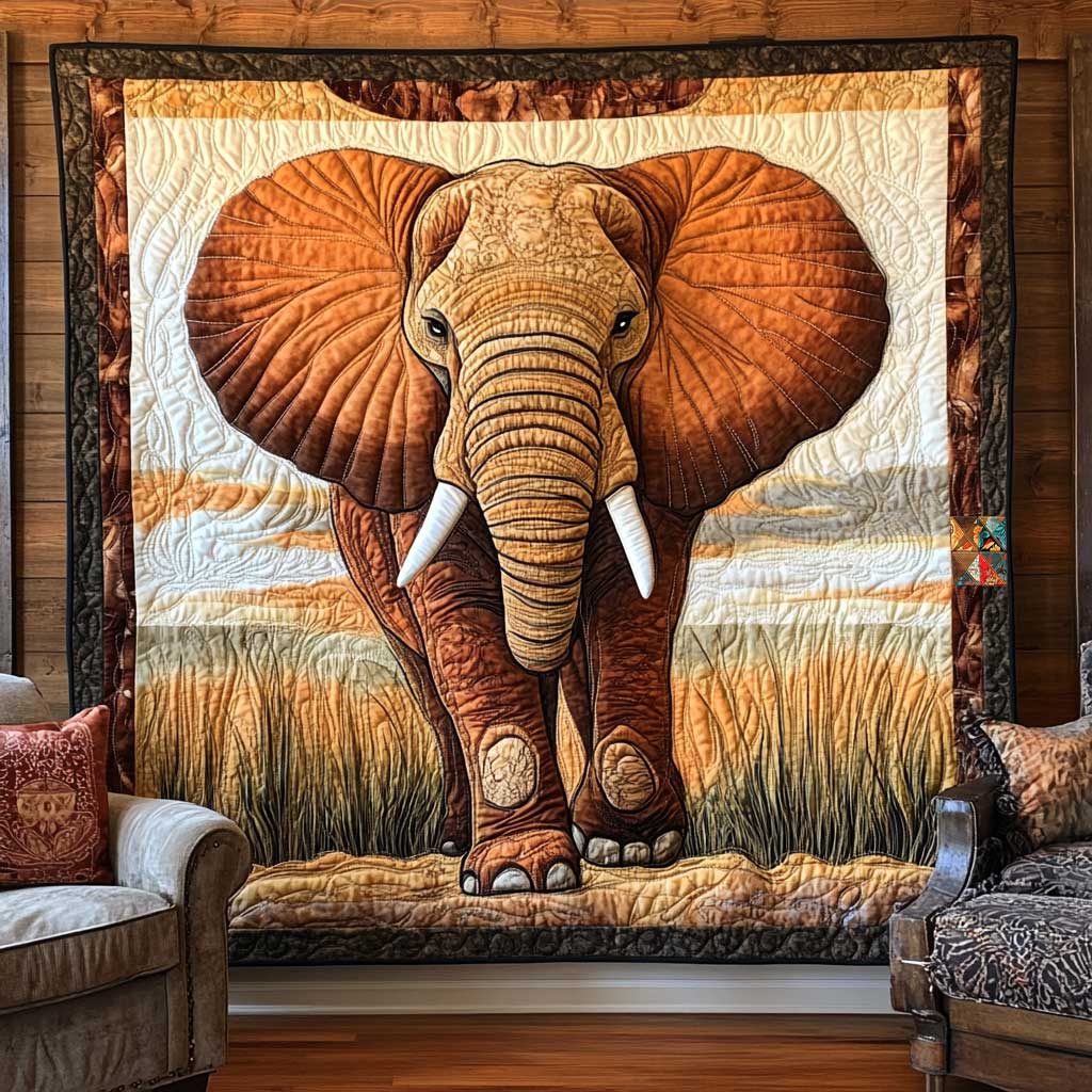 Africa Elephant WP1411011CL Quilt