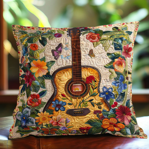 Flower Guitar WJ1309039CL Quilt Pillow Case