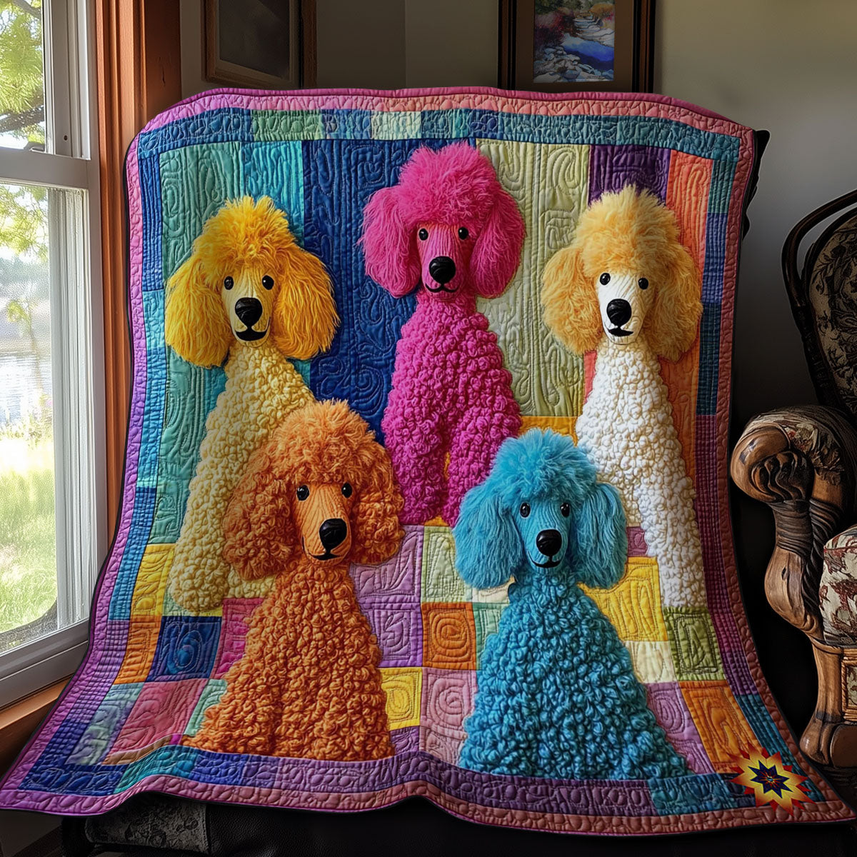 Colorful Dog WY2611009CL Quilt