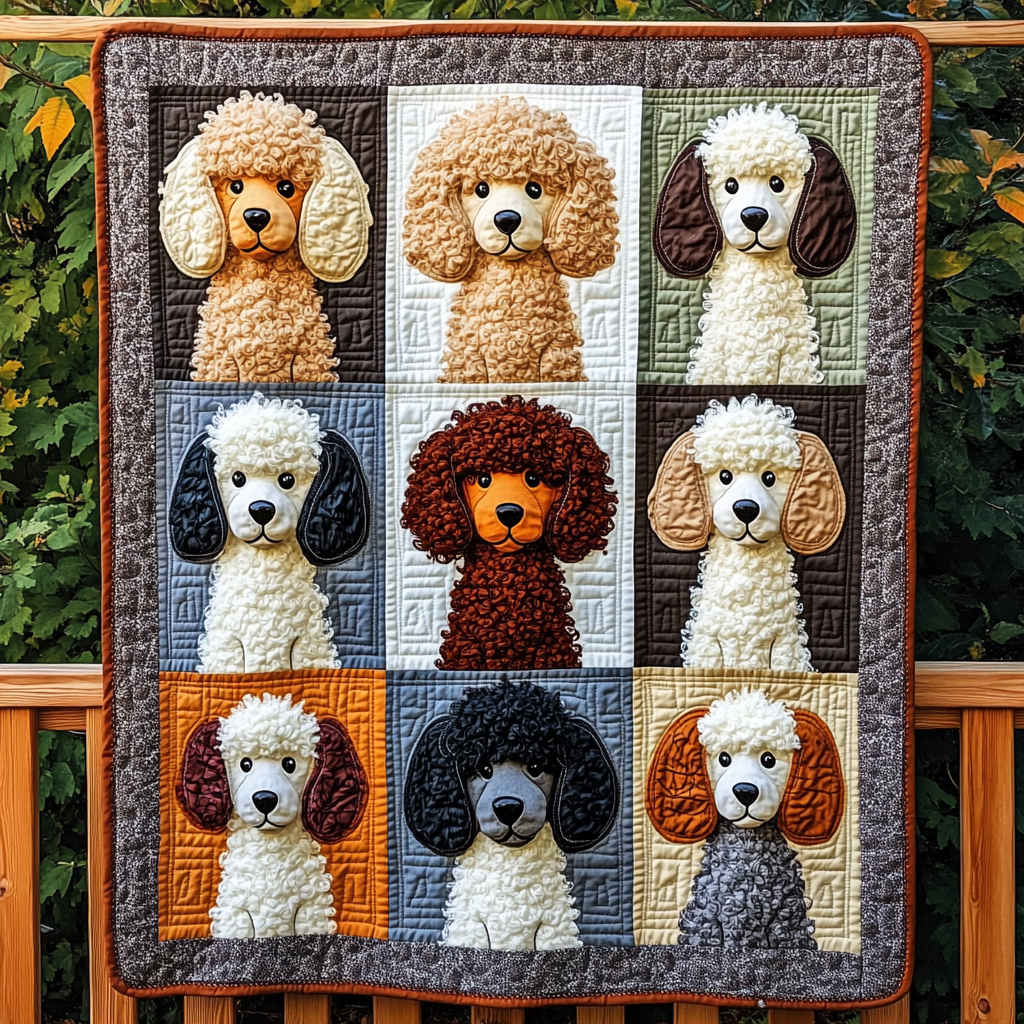 Poodle Love Squad WN2409044CL Quilt