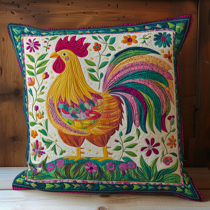 Colorful Chicken WY1211050CL Quilt Pillow Case