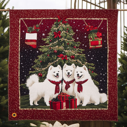 Christmas Samoyed WJ0411009CL Quilt