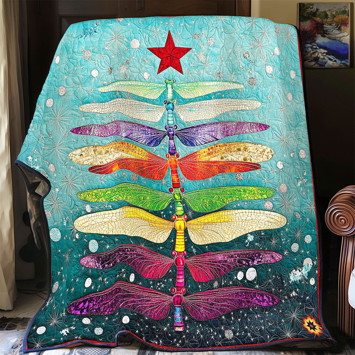 Dragonfly Christmas Tree WY2311025CL Quilt