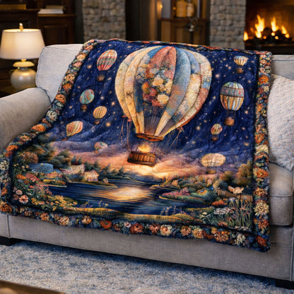 Midnight Balloon Dream KL2701007CL Faux Fur Throw Blanket