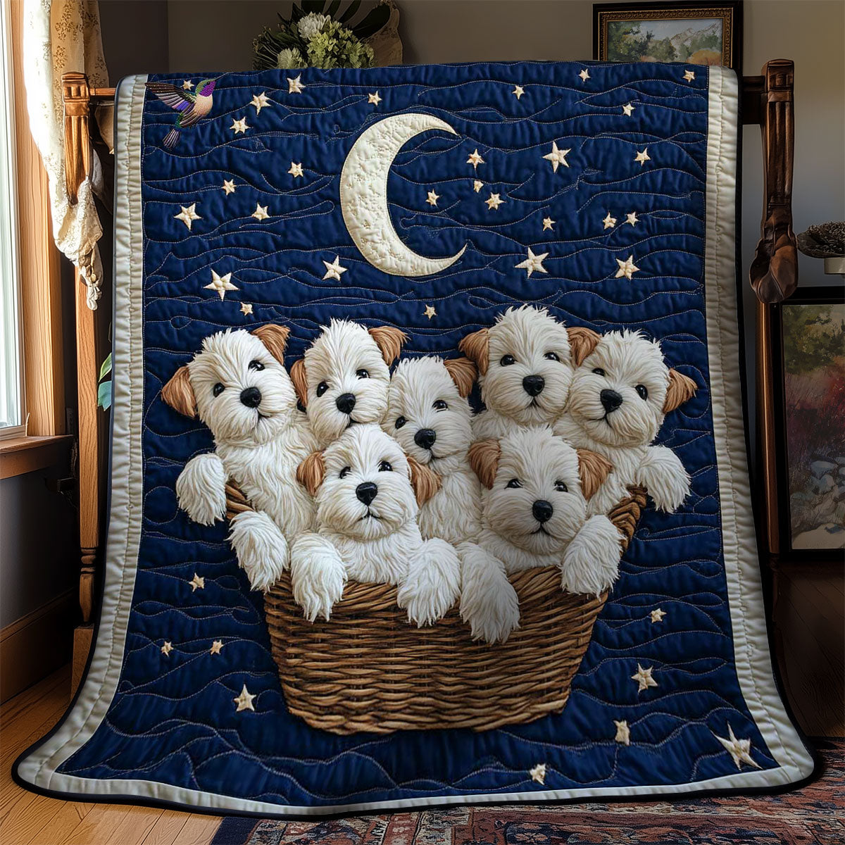 Westie Starry Night WN0811062CL Quilt