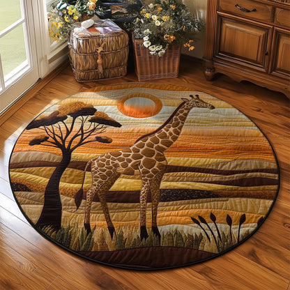 Savannah Giraffe WJ1903055CL Quilted Round Mat