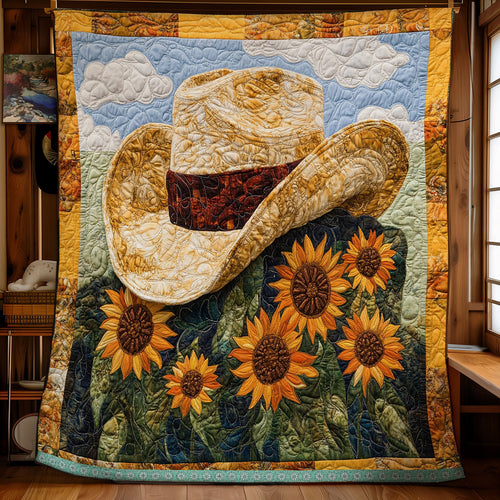 Cowboy Hat Sunflower WX2211015CL Quilt