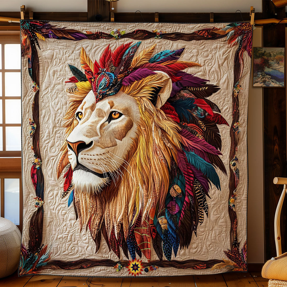 Feather Lion WY2811029CL Quilt