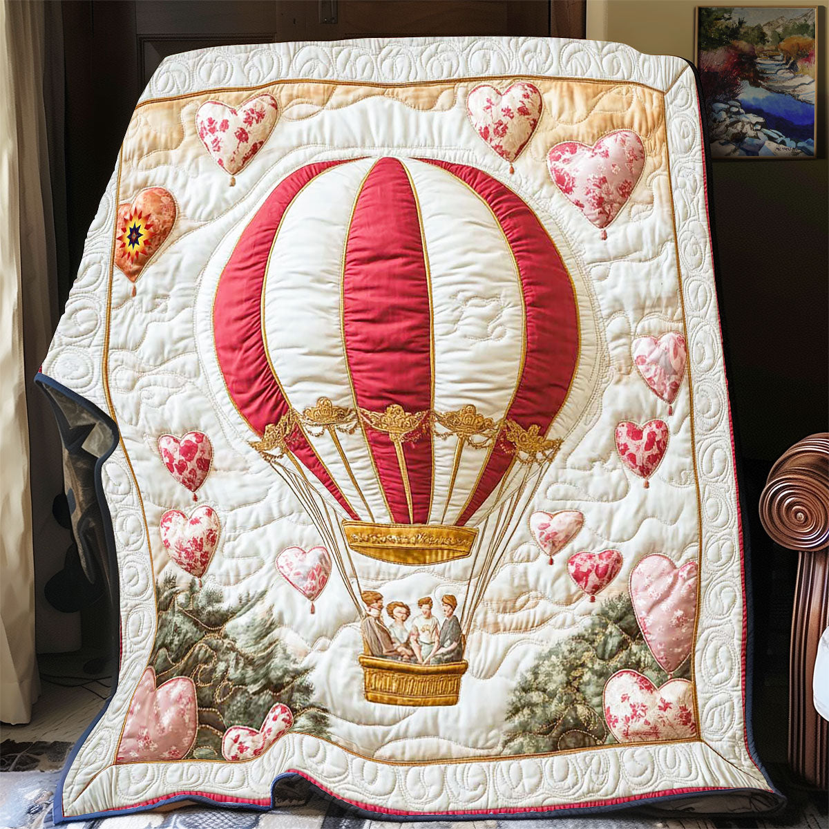 Valentine Heart Balloon WP2112024CL Quilt