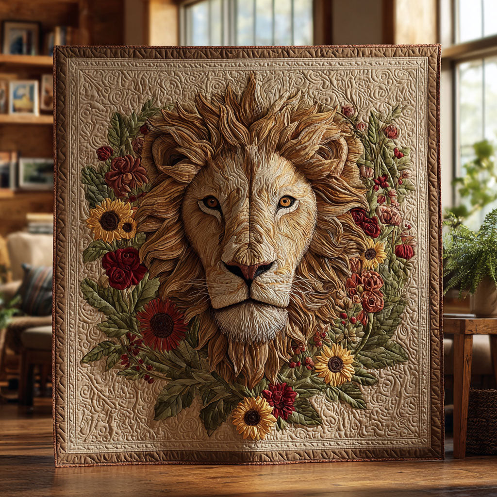 Floral Lion CW2708084CL Quilt