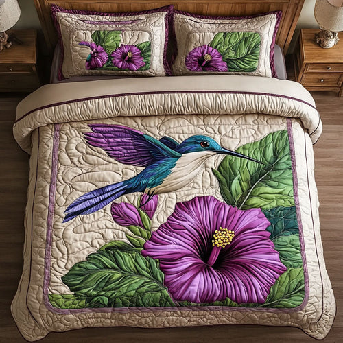Hummingbird Flower WX3112059CL Duvet Cover Set