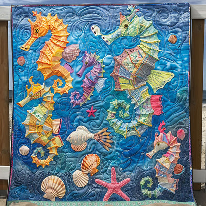 Seahorse Parade WP0409042CL Quilt