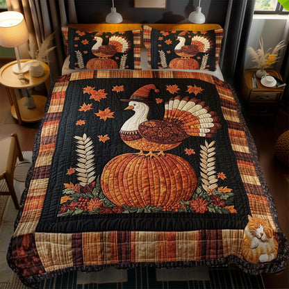 Turkey And Pumpkin Patch WN1010161CL Duvet Cover Set