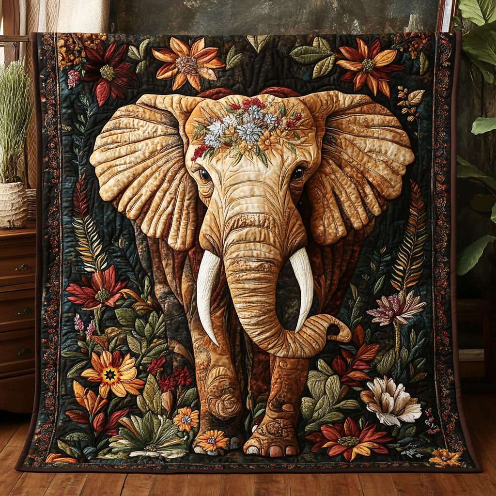 Flower Elephant WJ0811014CL Quilt