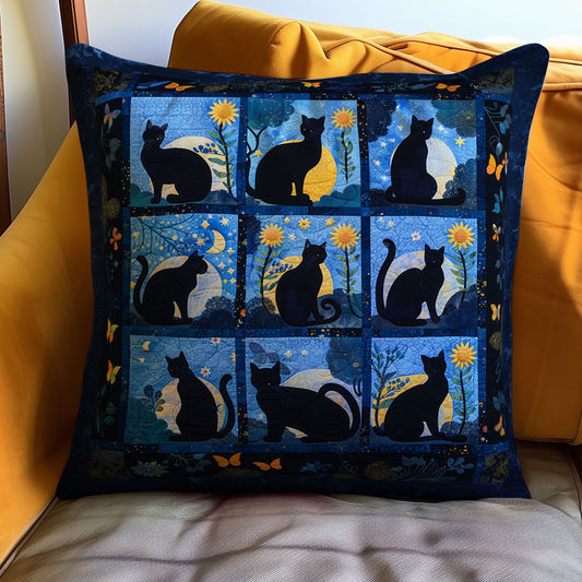 Cat Silhouette WJ1510028CL Quilt Pillow Case