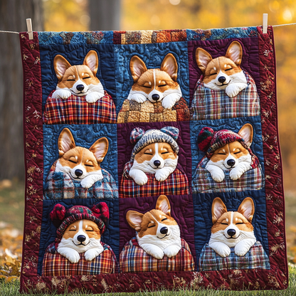 Sleeping Corgis WG1601062CL Quilt