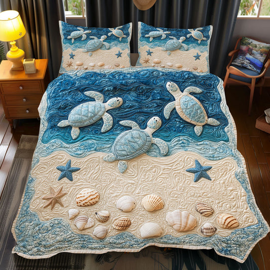 Coastal Turtle WX2712067CL Duvet Cover Set